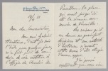 1859 - 1943. Homme politique, il fut Président de la République de 1920 à 1924.  Lettre autographe signée.. MILLERAND Etienne Alexandre