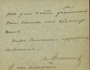 Dumas fils 1824 - 1895. Lettre autographe signée.. DUMAS Alexandre