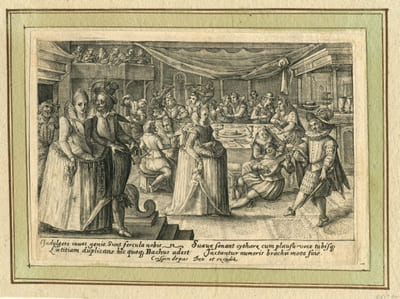 (Banquet avec danseurs, musiciens, etc)