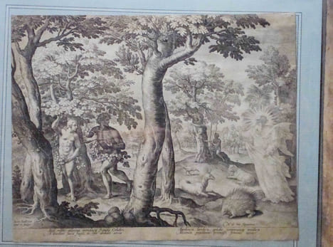 Adam et Eve chassés du Paradis. SADELER Johannes I
