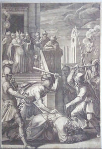 Le Christ battu par les soldats. D’une suite de 8 pièces, gravées d’après C. Schwartz.
