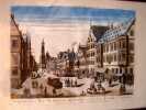 Vue perspective de la rue des peintres du côté inférieur vers la tour de Perlac à Augsbourg. Anonyme