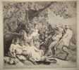 Silenum Patrem, Bacchi nutritium, Ventricosum temulentum, inter Satijras libidines spumantem, tabella haec exhibet. SOUTMAN  Pieter