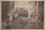 Notre Dame à l’escalier. RAIMONDI  Marcantonio