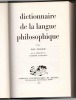 Dictionnaire de la langue philosophique. FOULQI&Eacute; Paul