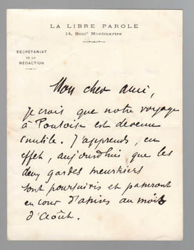 Lettre autographe signée.. MÉRY Gaston