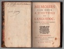 Mémoires pour servir l'histoire de Languedoc.. BASVILLE  M. de , Intendant de cette province.
