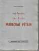 Paroles et &eacute;crits. P&Eacute;TAIN Mar&eacute;chal