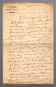 Lettre autographe signée