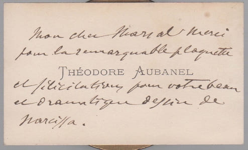 Carte autographe signée