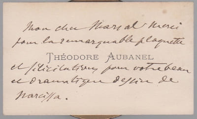 Carte autographe signée