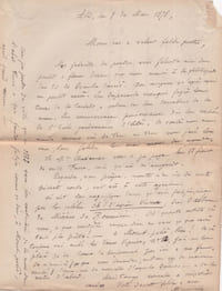 Lettre autographe signée