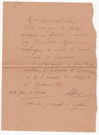 Lettre autographe signée
