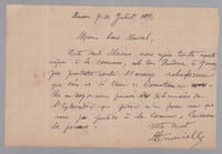 Lettre autographe signée