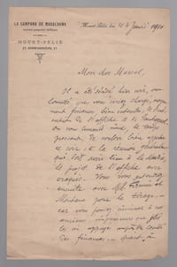 Lettre autographe signée