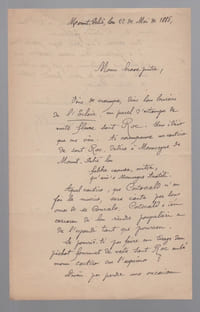 Lettre autographe signée
