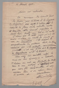 Lettre autographe signée