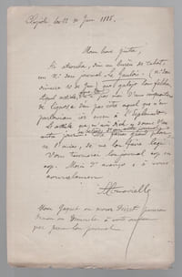Lettre autographe signée