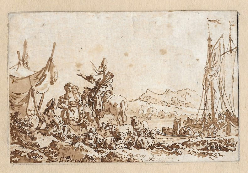 Sc&egrave;ne orientale. LEPRINCE Jean-Baptiste