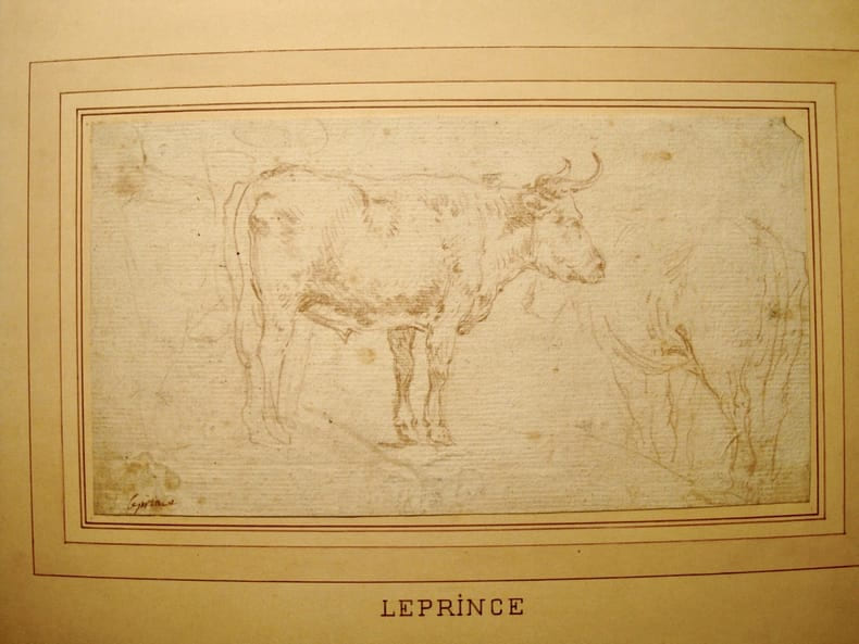 &Eacute;tude de taureau. LEPRINCE Jean-Baptiste
