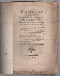 Mémoire sur les États-Généraux, leurs droits et la manière de les convoquer