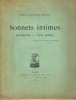 Sonnets intimes. Rondeaux - Vers Latins. BIBESCO Prince Alexandre