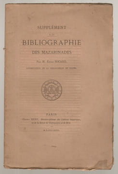 Supplément à la bibliographie des Mazarinades. SOCARD Émile