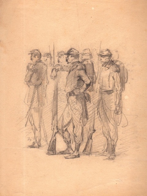 Groupe de fantassins. ARMAND-DUMARESCQ Édouard (1826-1895)