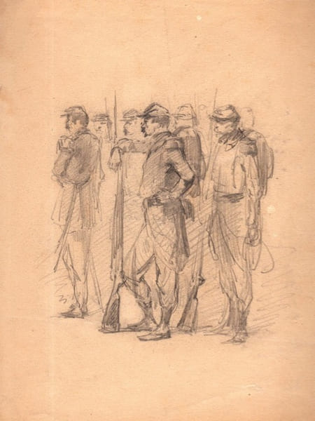 Groupe de fantassins. ARMAND-DUMARESCQ &Eacute;douard (1826-1895)