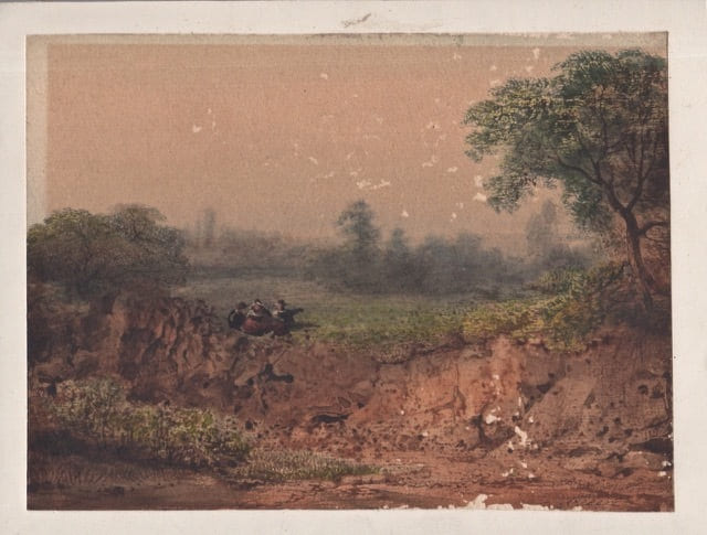 Paysage anim&eacute;. CICERI Pierre (1782-1868)