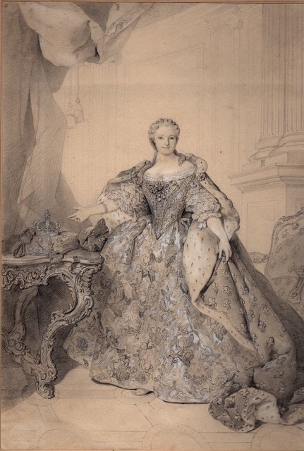Marie Théreze Raphaelle (sic), infante d'Espagne, Dauphine de France morte en 1746.. JANET-LANGE Ange Louis (1815-1872)