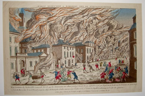 Représentation du feu terrible à Nouvelle York, la nuit du 19 septembre 1776 .... (Franz Xaver HABERMAN)