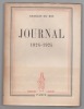 Journal 1924 - 1925. DU BOS Charles