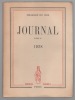 Journal 1928. DU BOS Charles