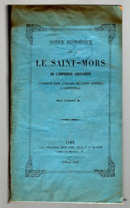 Notice historique sur le Saint-Mors de l'empereur Constantin conservé dans l'église de Saint-Siffrein à Carpentras