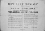 Proclamation au Peuple Français. Crémieux, Glais-Bizoin, Gambetta