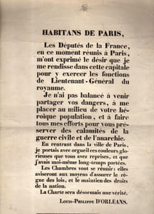 Habitans de Paris … pour y exercer les fonctions de Lieutenant-Général du royaume …