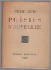 Poésies nouvelles. LOUŸS pierre