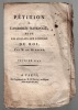 P&eacute;tition &agrave; l'Assembl&eacute;e Nationale pour les avocats aux Conseils du Roi. F&eacute;vrier 1791.. MIRBECK