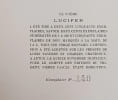 Lucifer. Portrait de l'auteur par Max Jacob.. HONNERT (Robert).