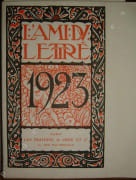 L'Ami du Lettré pour 1923. Orné d'une eau-forte, d' une aquarelle et de vingt-deux compositions originales gravées sur bois. par BIBLIOPHILIE.