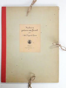 Notes prises au front.