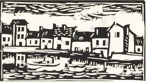 Trois Journées de la Tribu. Avec quatre lithographies et dix gravures sur bois par M. de Vlaminck. . DUHAMEL (Georges).