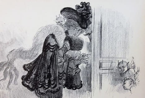 La Rupture. Conte en vers par Albert Christophle. Illustré de grandes compositions formant encadrement de chaque page par A. Robida. . ROBIDA (A.).