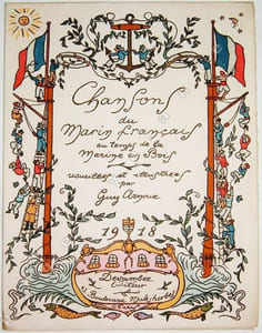 Chansons du Marin Français au temps de la marine en bois. Recueillies et illustrées par Guy Arnoux.