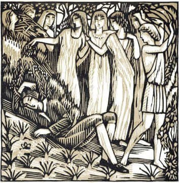 Six Sonnets du XVIe siècle . Ornés de bois de Raphaël Drouart. . DROUART (Raphaël). 