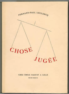 Chose jugée . Sonnets et ballades au Palais.