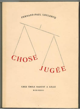 Chose jugée . Sonnets et ballades au Palais.. LECLERCQ (Fernand-Paul).