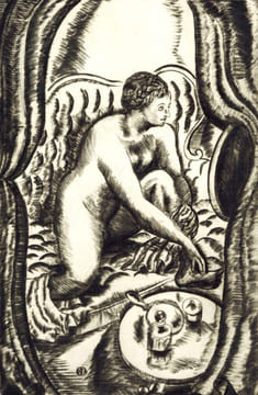 La Fleur Double. Frontispice dessiné et gravé au burin sur cuivre par Daragnès.. MORAND (Paul).