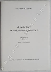 A quelle heure un train partira-t-il pour Paris? Version inédite présentée par Henrik Van Sculdgegem.